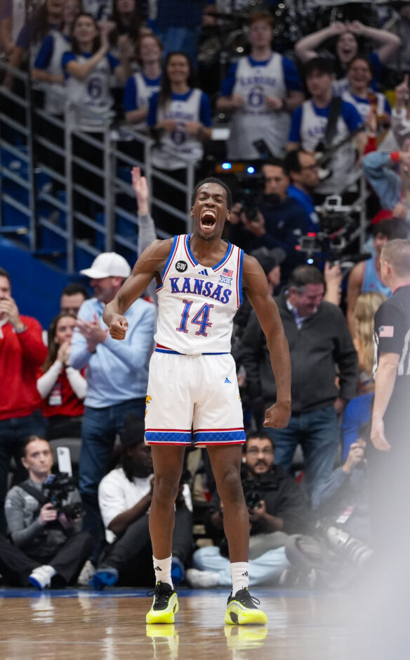 Photo Gallery: Kansas hangs on to beat BYU, 90-82